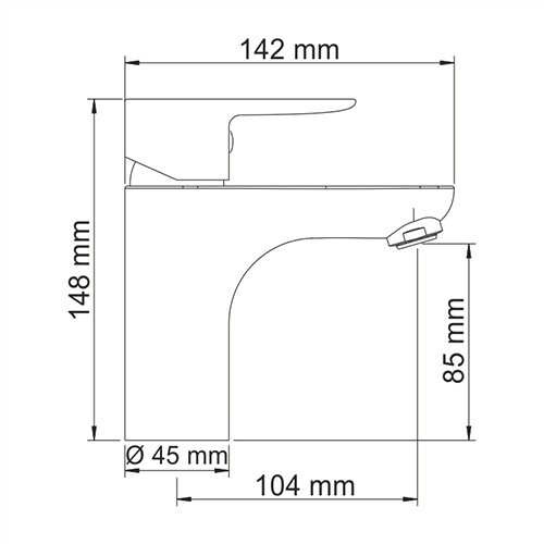 WasserKRAFT Leine 3503 смеситель для раковины 35 мм