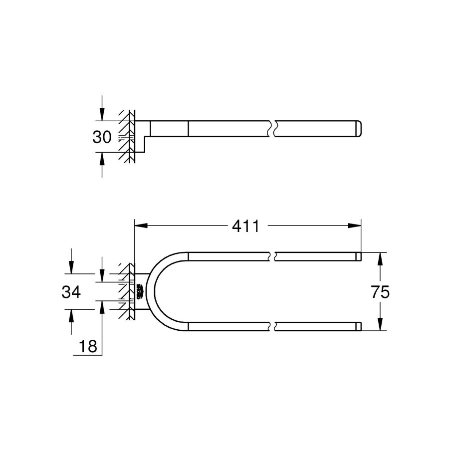 Grohe Selection 41059DC0 полотенцедержатель суперсталь