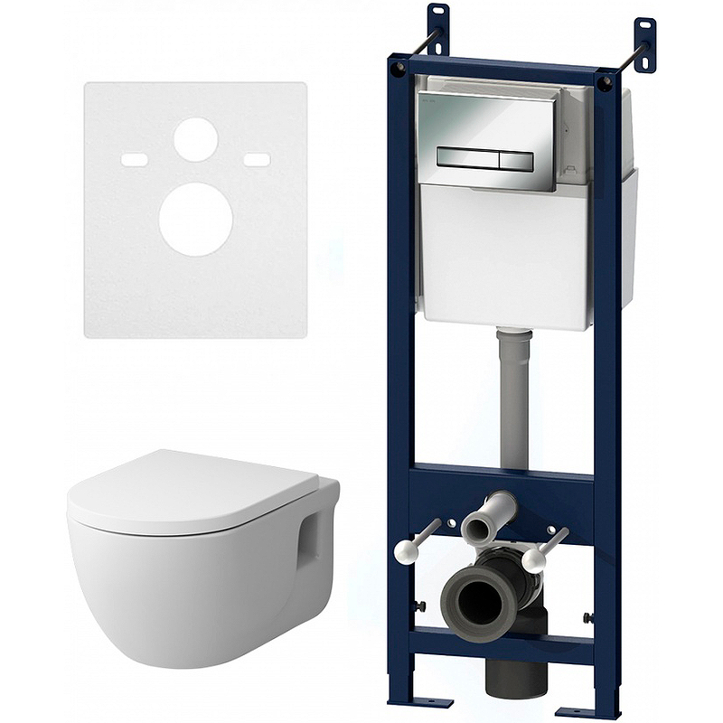 Am.Pm Like унитаз подвесной с инсталляцией и клавишей смыва IS30251.801701