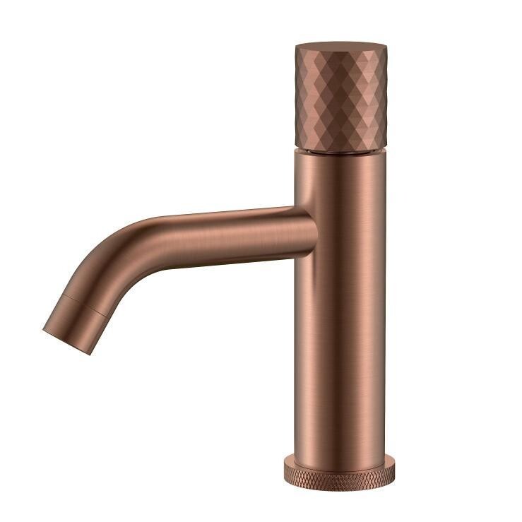 Смеситель для раковины Boheme Stick ручка Diamond Copper Brushed 121-CB