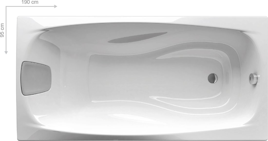 Ravak XXL 190*95 ванна акриловая прямоугольная