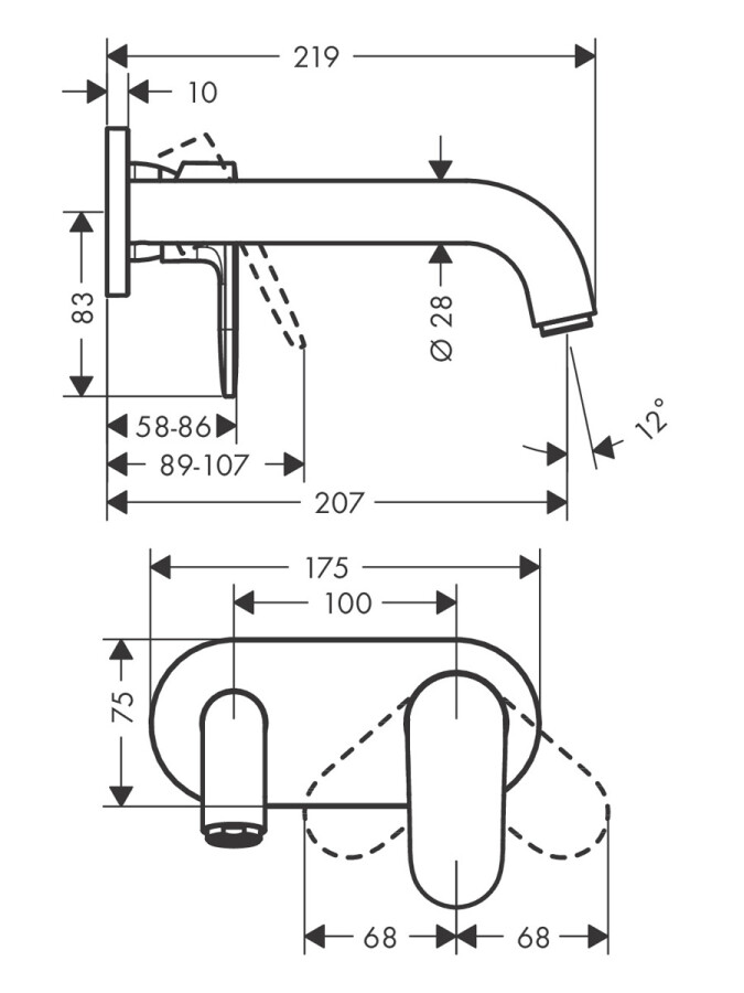 Hansgrohe Vernis Shape 71578000 смеситель для раковины хром