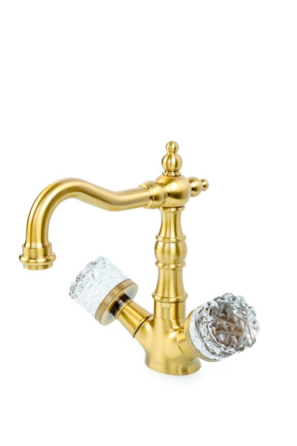 Смеситель для раковины высокий Boheme Crystal Бронза 312-CRST