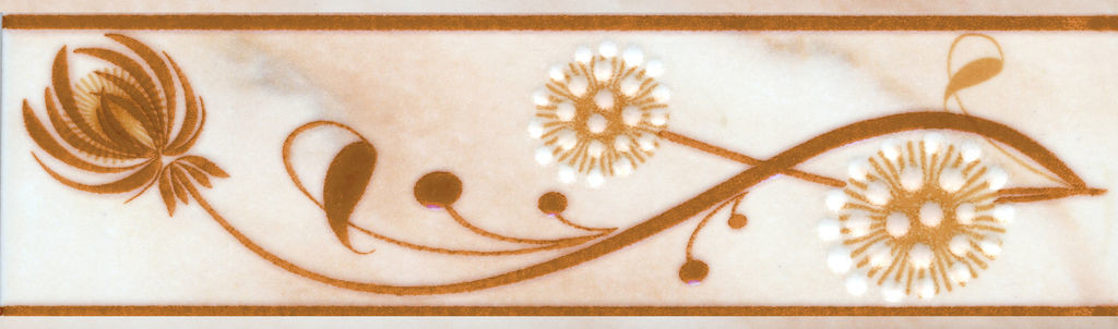 Газкерамика Оникс 20х5см бордюр настенный медный глянцевый