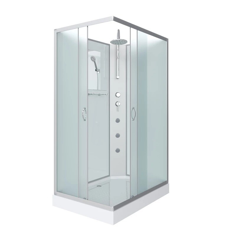 Душевая кабина Niagara Classic NG-43185-14QBKTG (110х80х210) низкий поддон(13см),стекло матовое,3 места 431853QBKTG