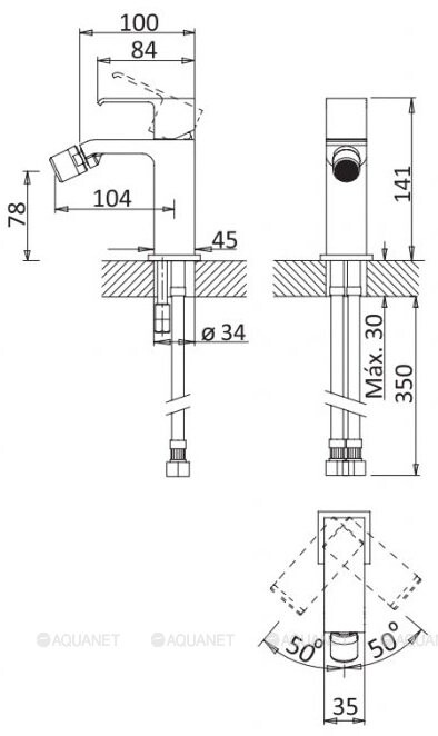 Cezares PORTA-BS1-BIO смеситель для биде белый