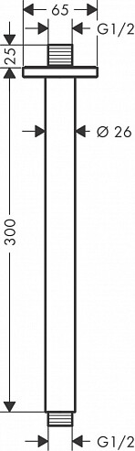 Hansgrohe Vernis Shape 26407670 душевой кронштейн черный