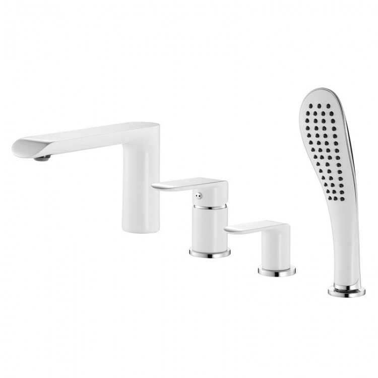 Iddis Calipso CALSB42i07 смеситель на борт ванны белый/хром