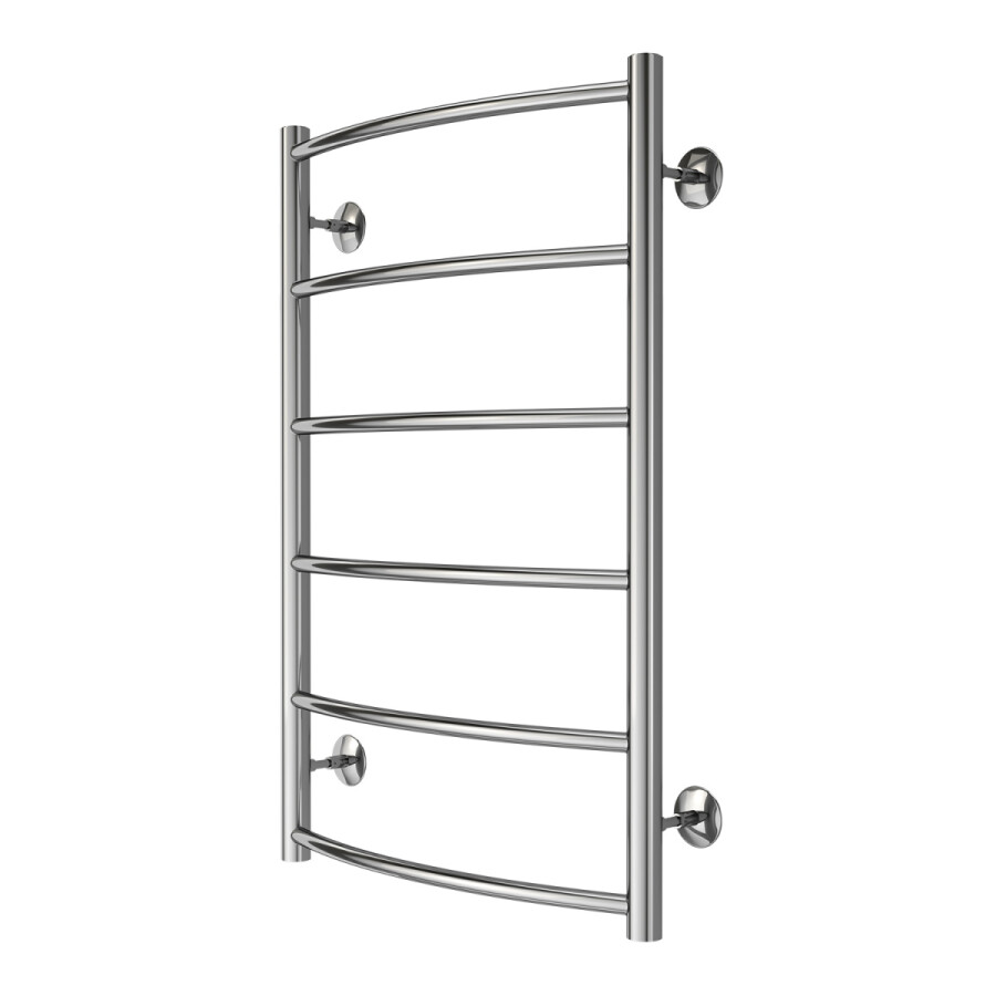 Полотенцесушитель водяной AZARIO VERONA 500/800 6 секций, нижнее/диагональное подключение, 1/2", хром (AZ04158)