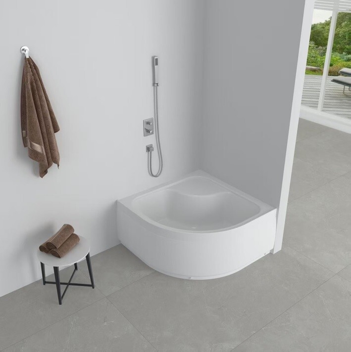 Поддон акриловый 90х90х40 полукруглый (с сифоном) EG230021