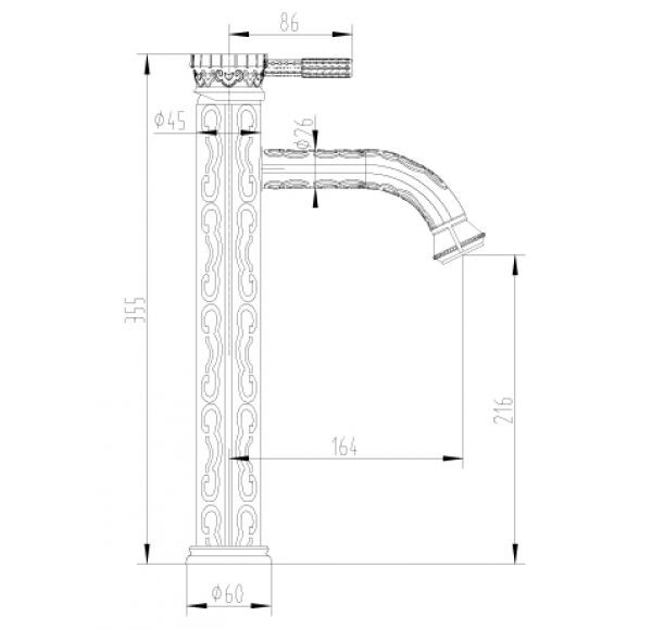 Lemark Jasmine LM6609ORB смеситель для раковины 35 мм