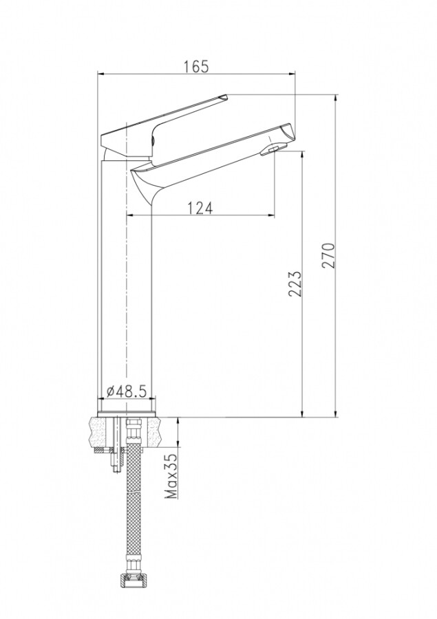 Cersanit Flavis 63038 смеситель для раковины хром