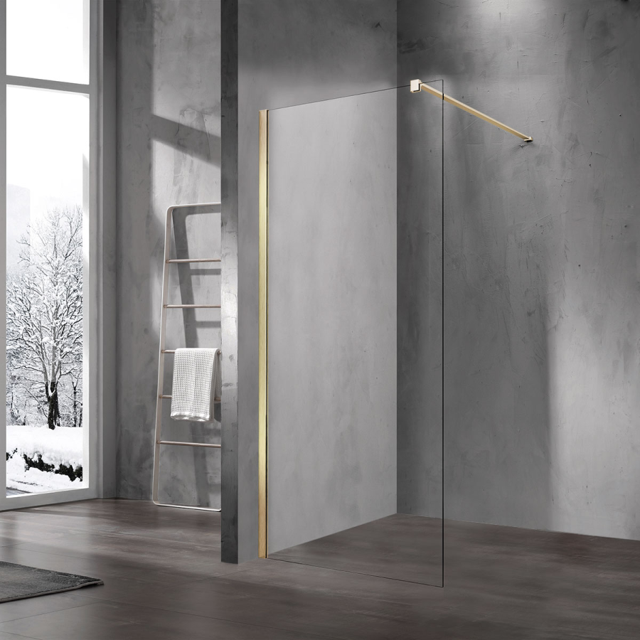 Vincea Walk-In душевая перегородка 80 см золото VSW-1H800CLG