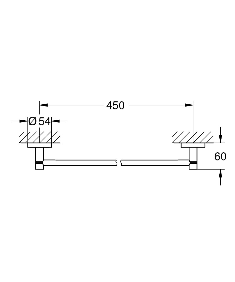 Grohe Essentials 40688AL1 полотенцедержатель темный графит матовый