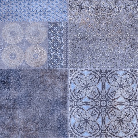 Уралкерамика Фрейя 41х41 см плитка напольная синяя 