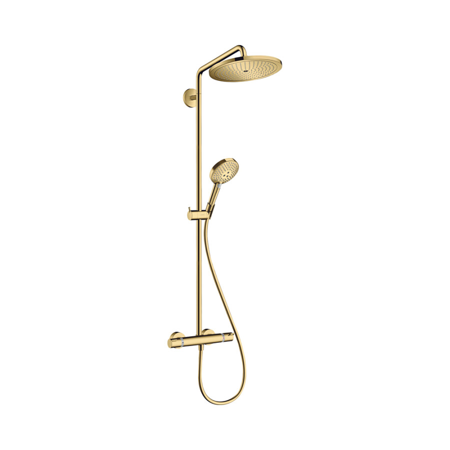 Hansgrohe Croma Select S Душевая система 280 1jet с термостатом золото 26890990