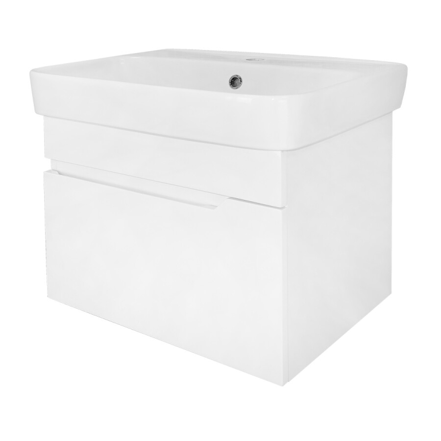 Комплект Тумба Loranto Mari NEW 600х420х490 подвесная, с раковиной Сканди 60, белый CS00105327