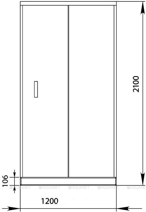 Aquanet Alfa NAA6121 душевые двери 120*210
