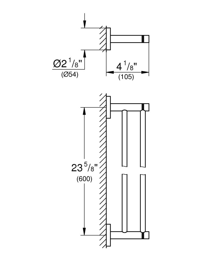 Grohe Essentials 40802BE1 полотенцедержатель никель глянец