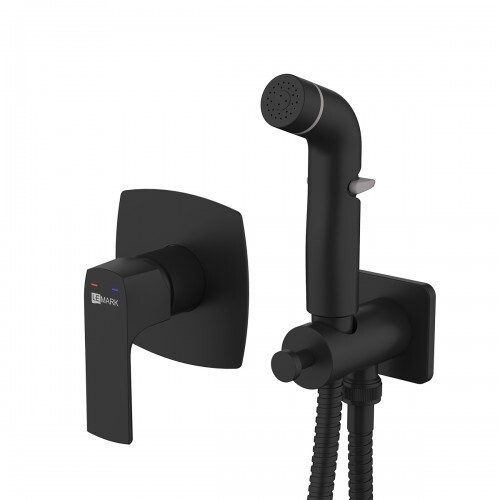 Lemark Ursus LM7219BL смеситель с гигиеническим душем черный