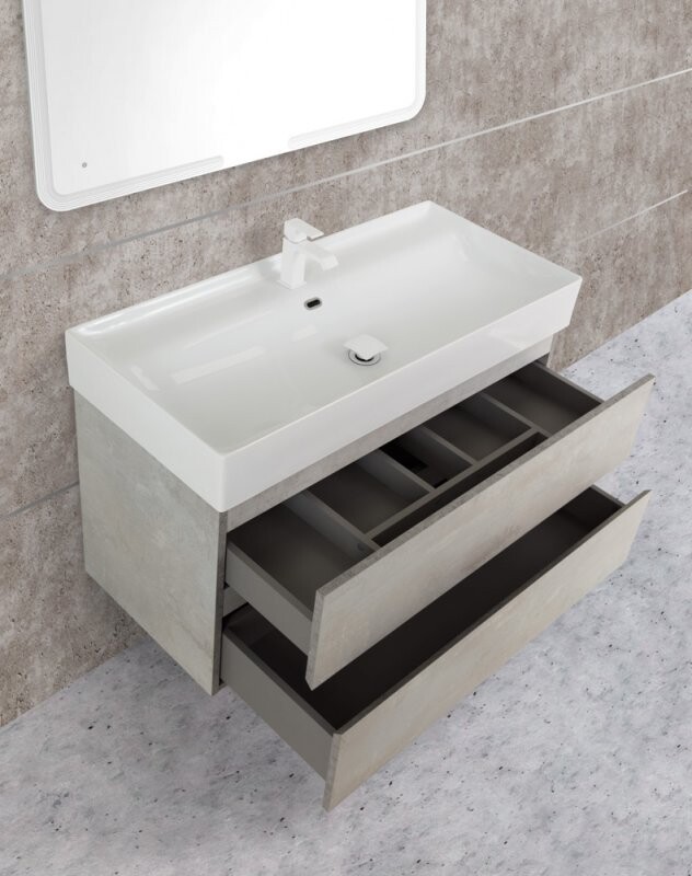 Cezares Molveno 80*46 см beton тумба с раковиной подвесная MOLVENO-90-2C-SO-BET