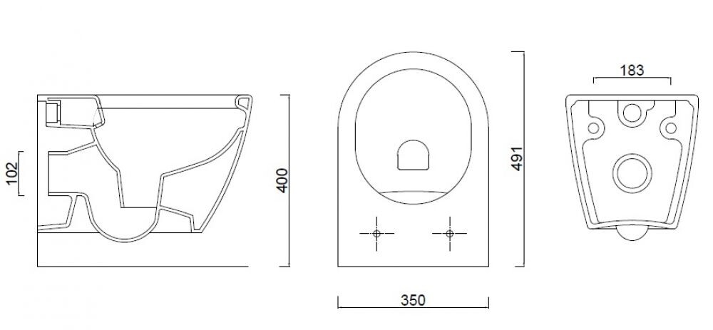 Tece Ula 336932004 унитаз подвесной