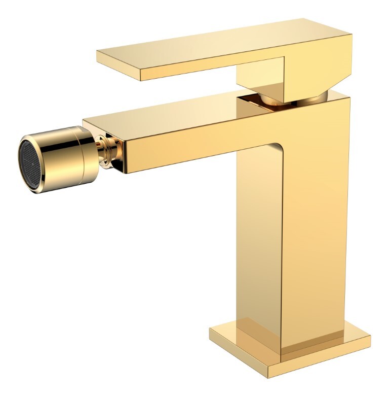 Смеситель для биде Boheme Qubic Shine Gold 476-G
