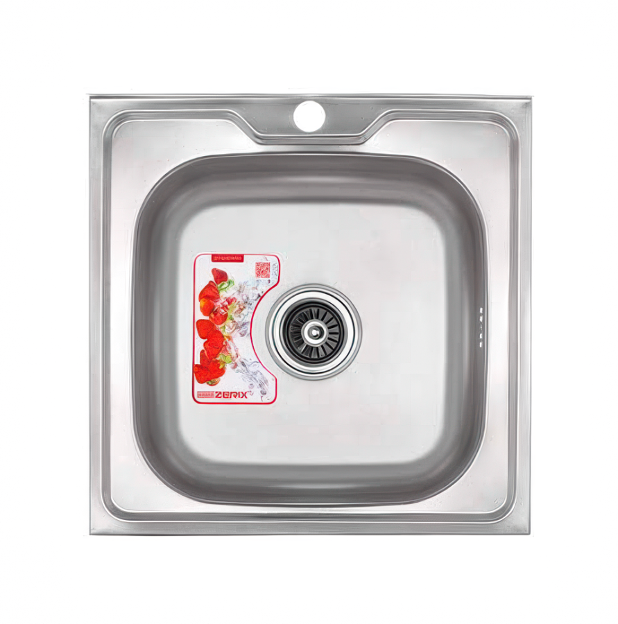 Мойка из нержавеющей стали накладная 50х50 см Zerix Z5050-06-160MD micro decor ZM0557