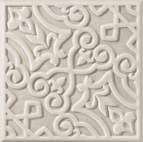 Tubadzin Majolika 20х20 см декор настенный графит D