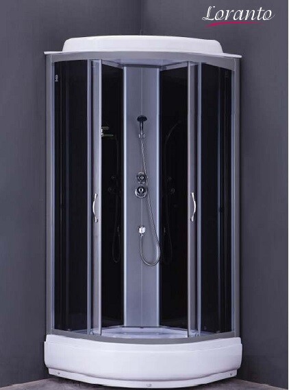 Loranto душевая кабина 80х80х215 черная CS-6680-25G