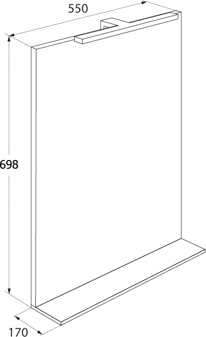 Зеркальное полотно Iddis Custo 55*69,8 CUS55W0i98