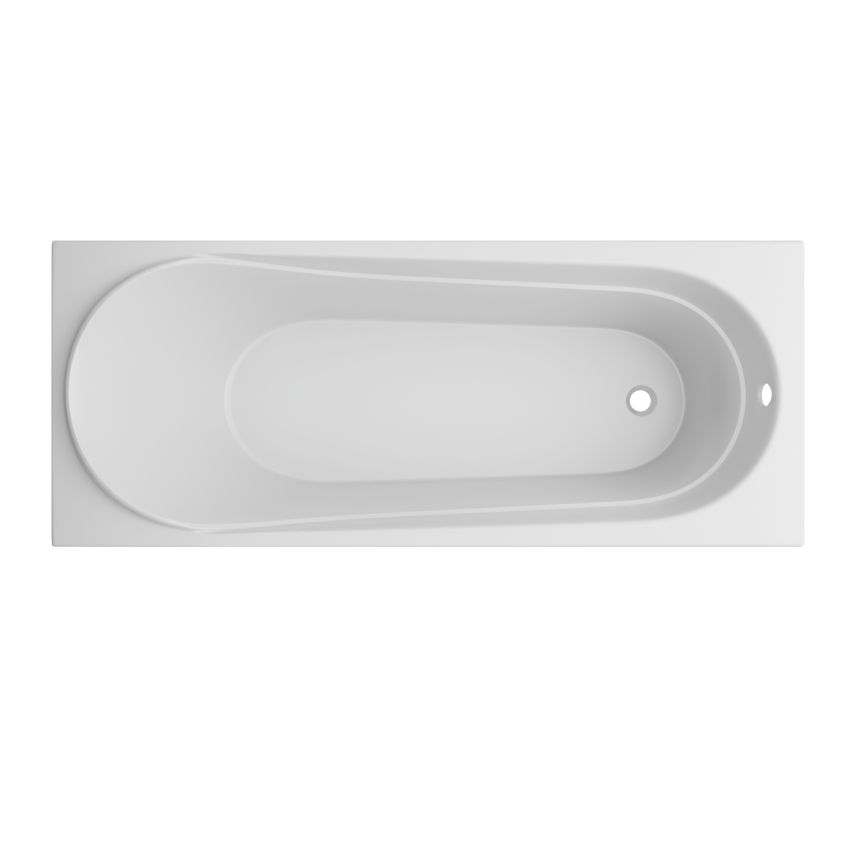 Vento Italy Aqua LA Ванна акриловая прямоугольная 150*75*48,1 см без каркаса и панели, белая AQUA 150