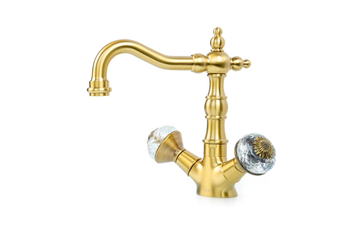 Смеситель для раковины высокий Boheme Flora Бронза 312-FL