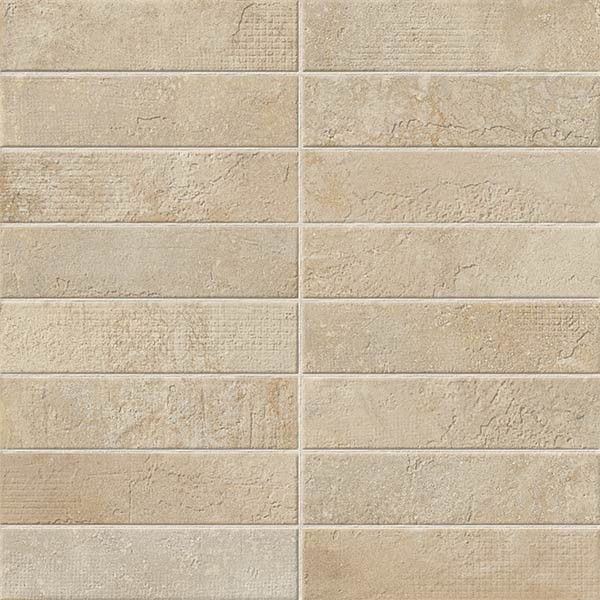 Coliseum Gres Garda Inserto Brick Marrone 45x45 см вставка напольная белая