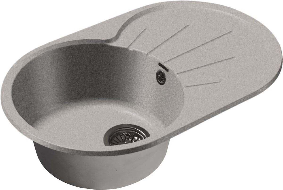 GranFest Rondo GF-R-750L кухонная мойка серый 74.6х45.5 см