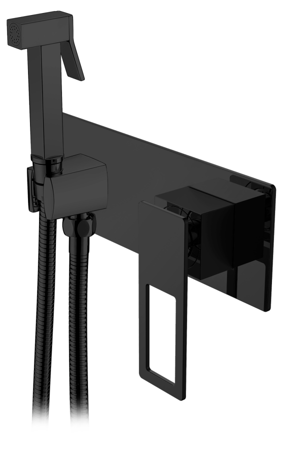 Гигиенический душ со смесителем Boheme Q BlackBlack 147-BВ