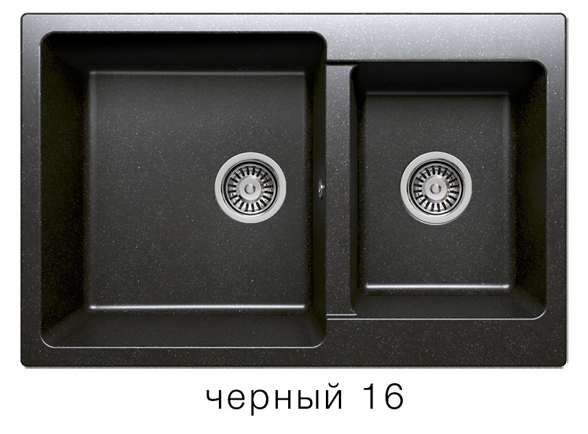 Polygran F 15 кухонная мойка черный 50 х 77 см