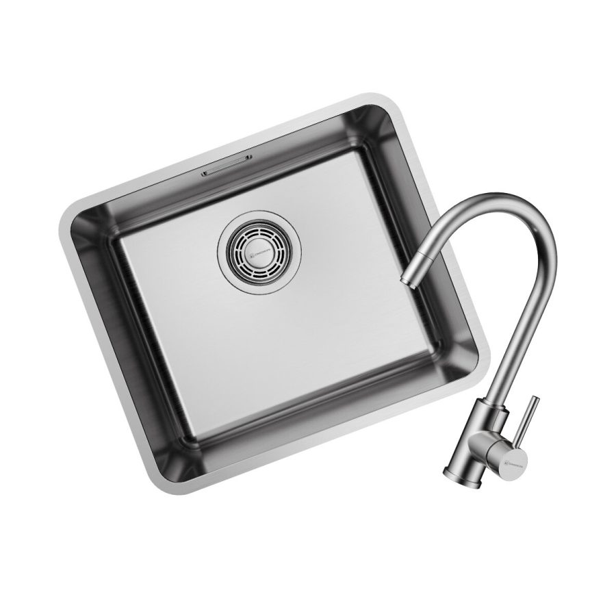 Omoikiri OMI 43-U/I-IN ULTRA MINI + SHINAGAWA-BN комплект мойка кухонная + смеситель 7402.4230