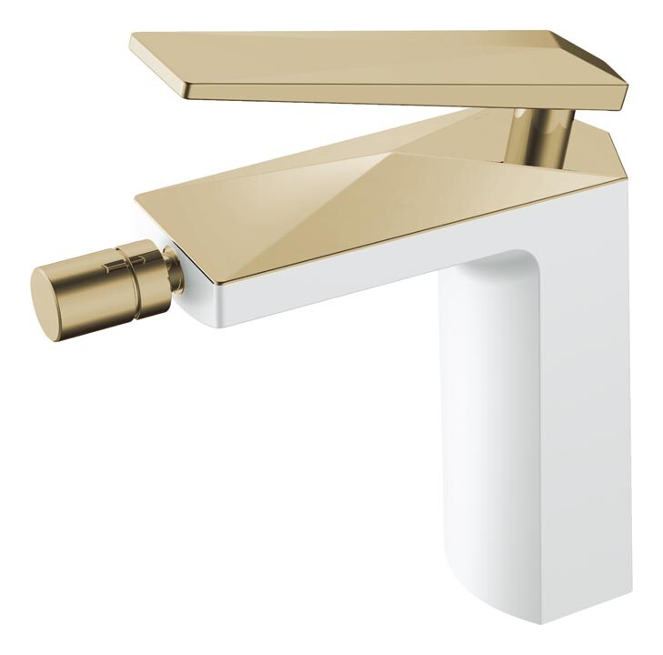 Смеситель для биде Boheme Venturo Белый / Золото 386-W