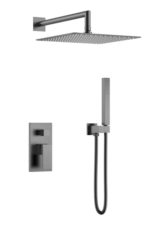 Душевая система без излива Boheme Qubic Gun Metal 474-3-GM