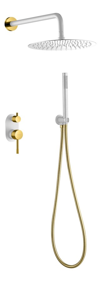 Душевая система Boheme Uno Белый / Золото 464-WG
