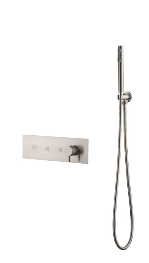 Встраиваемый смеситель с ручным душем Boheme Fusion Nikel Brush 130-SYS-NB