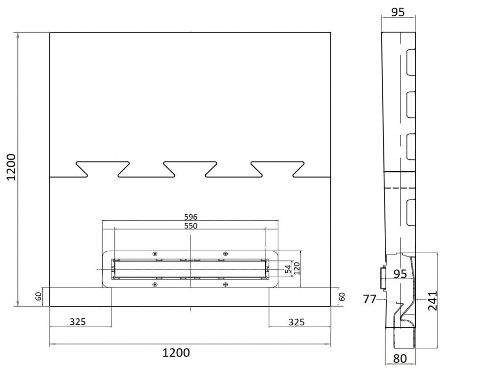 Pestan Confluo Board 40007822BG 120*120*9,5 душевая плита с лотком