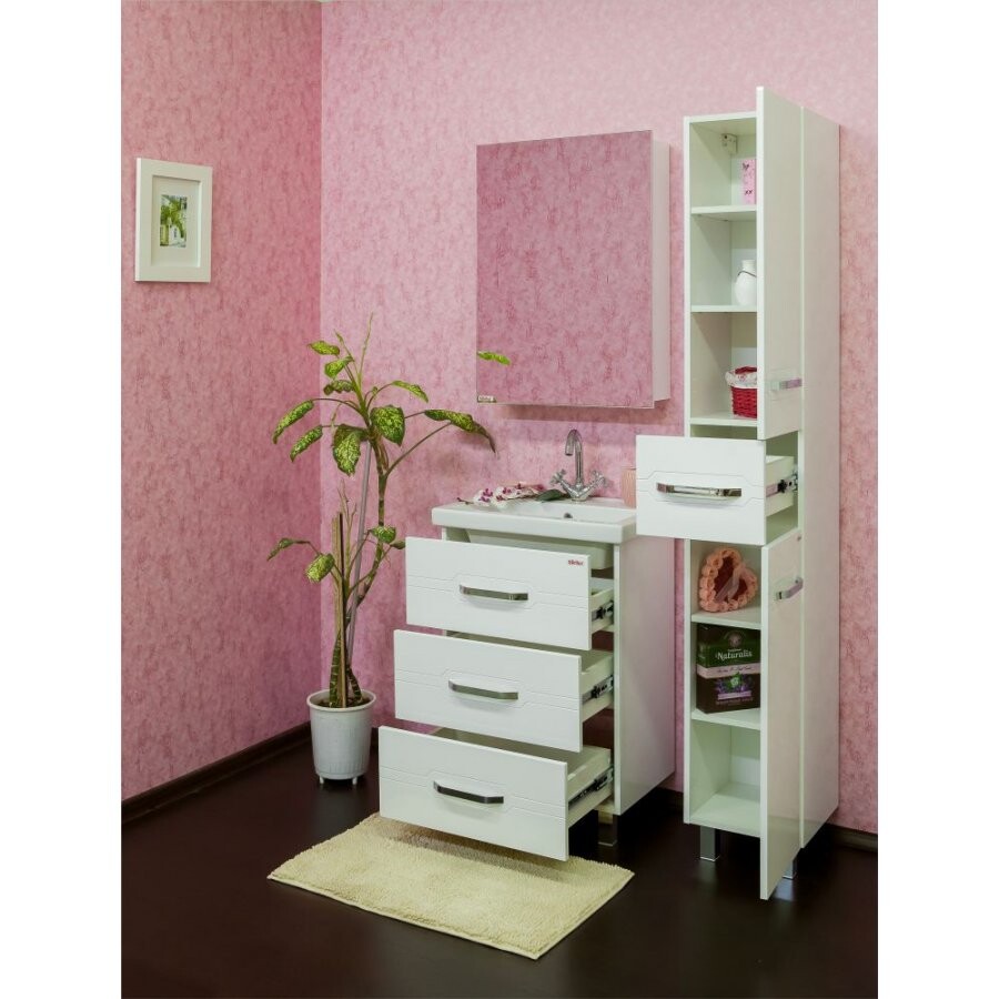 Sanflor Анкона 60 тумба с раковиной Kirovit Фостер 60 напольная, белая