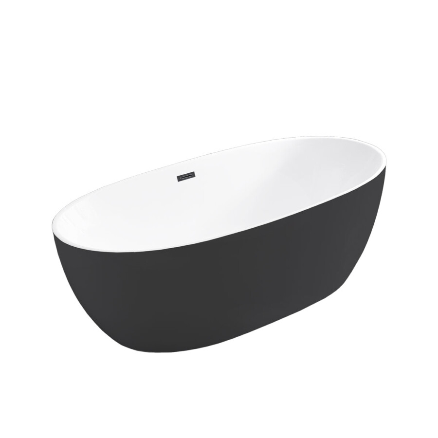 Vincea VBT-405-1700MB ванна акриловая овальная 170 см черная матовая