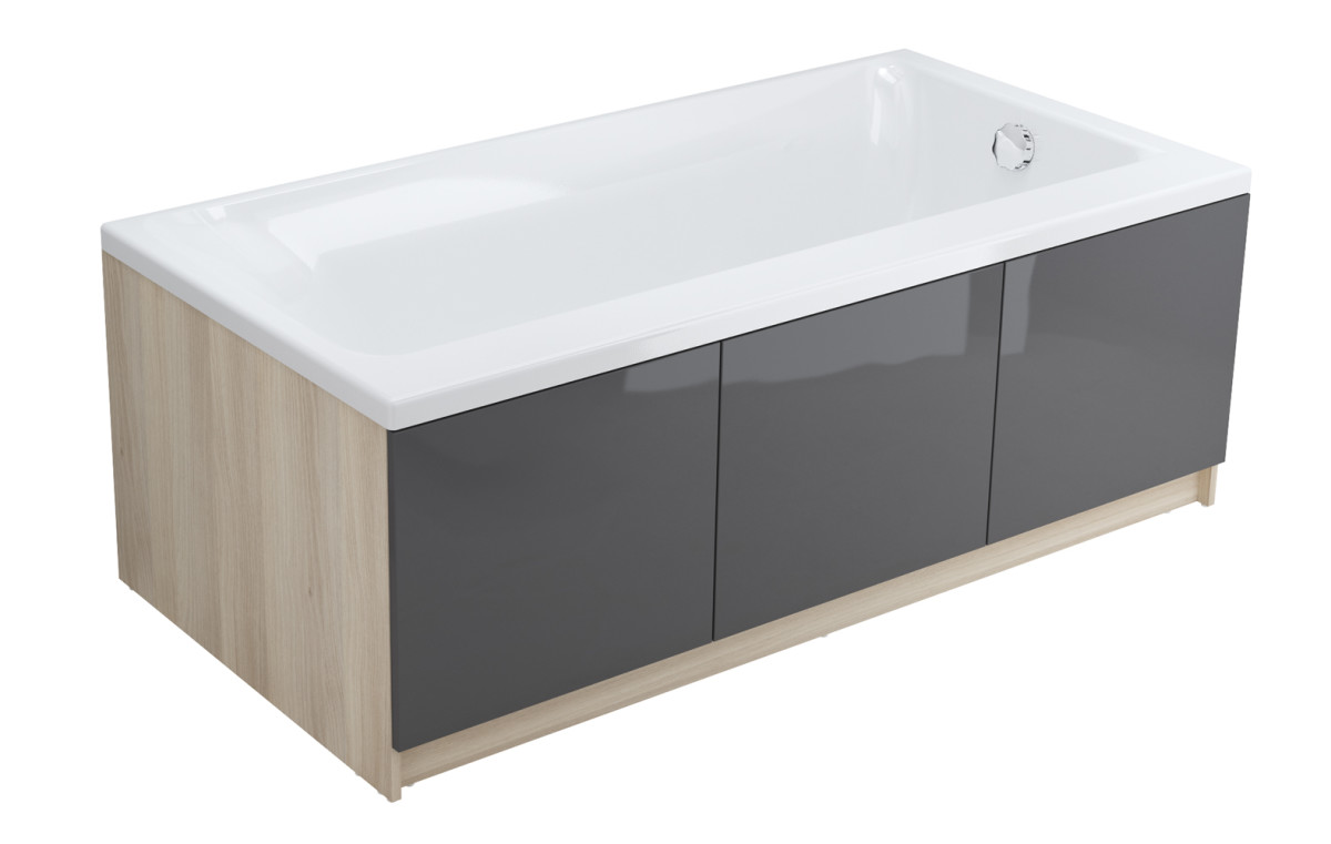 Фронтальная панель к акриловой ванне Cersanit Smart 160 см серая