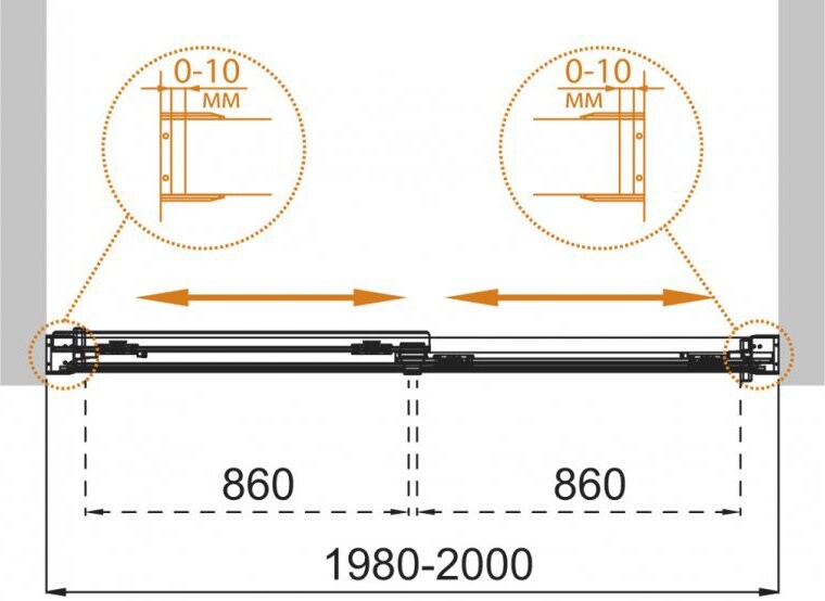 Cezares TANDEM-SOFT-VF-2-200/145-C-Cr-IV 200*145 шторка на ванну