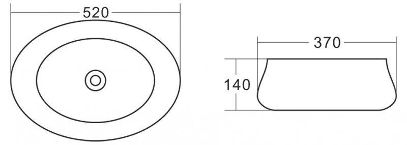 BelBagno BB1389 раковина накладная 52 см белая