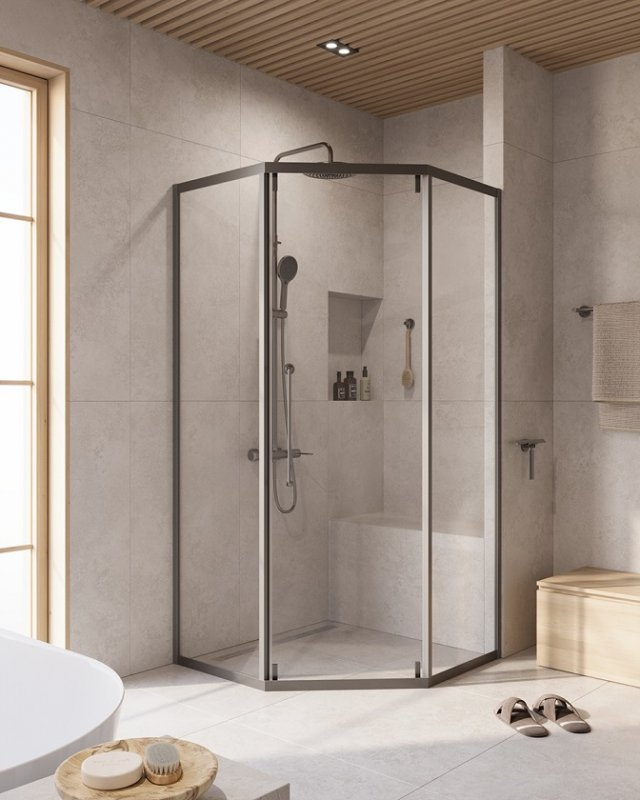 Cezares Relax душевой уголок 100х100х200 см RELAX-304-P-1-100-C-GM