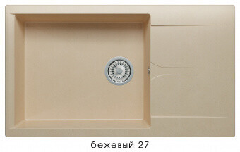 Polygran Gals 862 86 50 см мойка для кухни бежевый 27
